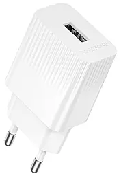 Сетевое зарядное устройство Borofone BAS71A 2.1a home charger white - фото Сетевое зарядное устройство Borofone BAS71A 2.1a home charger white