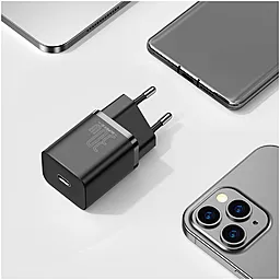 Мережевий зарядний пристрій з швидкою зарядкою Baseus Super Si 30w PD USB-C home charger black (CCSUP-J01) - мініатюра 6