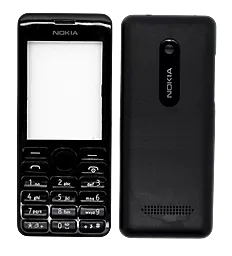 Корпус для Nokia 206 Asha з клавіатурою Black