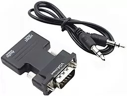 Відео конвертер EasyLife HDMI to VGA + 3.5mm audio Black - мініатюра 3