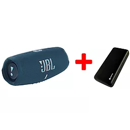 Колонки акустичні JBL Charge 5 + Griffin 20000 mAh Blue (JBLCHARGE5BLUPB ) - фото Колонки акустичні JBL Charge 5 + Griffin 20000 mAh Blue (JBLCHARGE5BLUPB )