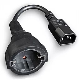 Удлинительный кабель питания C14 - евро-розетка, 15см Cablexpert PC-SFC14M-01