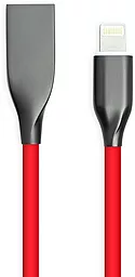 Кабель PowerPlant USB-A - Lightning 12w 2.4a 1м cable Red (CA911400) - фото Кабель PowerPlant USB-A - Lightning 12w 2.4a 1м cable Red (CA911400)