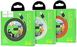 Кабель Hoco X48 Soft Silicone USB-A - Lightning 12w 2.4a 1м cable White - миниатюра 4 Кабель Hoco X48 Soft Silicone USB-A - Lightning 12w 2.4a 1м cable White - миниатюра 4