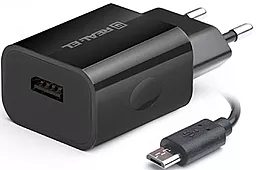 Сетевое зарядное устройство REAL-EL CH-215 2.1a home charger + micro USB cable black (EL123160015) - фото Сетевое зарядное устройство REAL-EL CH-215 2.1a home charger + micro USB cable black (EL123160015)