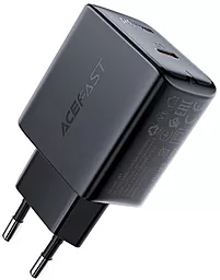 Мережевий зарядний пристрій AceFast A1 20w GaN PD USB-C fast charger black