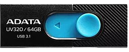 Флешка ADATA 64GB UV320 USB 3.1 (AUV320-64G-RBKBL) Black/Blue - фото Флешка ADATA 64GB UV320 USB 3.1 (AUV320-64G-RBKBL) Black/Blue