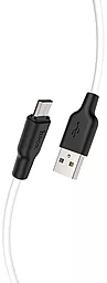 Кабель USB Hoco X21 Plus Silicone micro USB Cable Black/White - миниатюра 3