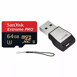 Карта пам'яті SanDisk microSDXC 64GB Extreme Pro UHS-II U3 (SDSQXPJ-064G-GN6M3)