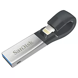 Флешка SanDisk 256GB iXpand USB 3.0/Lightning Apple (SDIX30N-256G-GN6NE) - фото Флешка SanDisk 256GB iXpand USB 3.0/Lightning Apple (SDIX30N-256G-GN6NE)