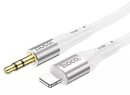 Аудио кабель Hoco UPA22 AUX mini Jack 3.5mm - Lightning M/F Cable 1 м white - миниатюра 2