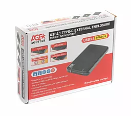 Кишеня для HDD AgeStar 31UB2A12C Black - мініатюра 3 Кишеня для HDD AgeStar 31UB2A12C Black - мініатюра 3