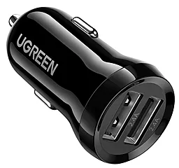 Автомобильное зарядное устройство Ugreen ED018 2.4a 2xUSB-A ports car charger black (50875) - фото Автомобильное зарядное устройство Ugreen ED018 2.4a 2xUSB-A ports car charger black (50875)