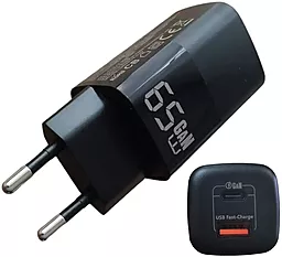 Сетевое зарядное устройство FNIRSI 65w GaN PD/QC USB-C/USB-A ports fast charger black (RY-U65A)