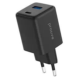 Сетевое зарядное устройство Proove Pocket 45w GaN PD USB-C/USB-A ports charger black (WCPG45110001) - фото Сетевое зарядное устройство Proove Pocket 45w GaN PD USB-C/USB-A ports charger black (WCPG45110001)