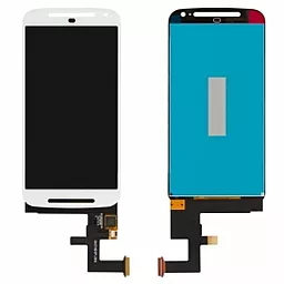 Дисплей Motorola Moto G2 (XT1062, XT1063, XT1064, XT1068, XT1069) с тачскрином, оригинал, White - фото Дисплей Motorola Moto G2 (XT1062, XT1063, XT1064, XT1068, XT1069) с тачскрином, оригинал, White