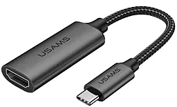 Видеокабель Usams U21 USB Type-C - HDMI 4K F-F Black (US-SJ281)