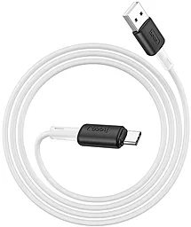 Кабель Hoco X48 Soft Silicone USB-A - Type-C 15w 3a 1м cable White - миниатюра 2 Кабель Hoco X48 Soft Silicone USB-A - Type-C 15w 3a 1м cable White - миниатюра 2