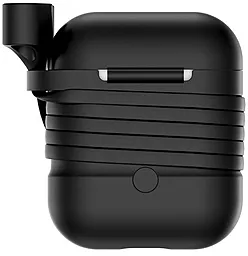 Силиконовый чехол для Apple AirPods Baseus Black (TZARGS-01) - миниатюра 2