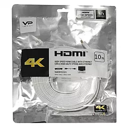 Видеокабель Veron HDMI Slim High-Speed with Ethernet V2.0 10m White - миниатюра 4
