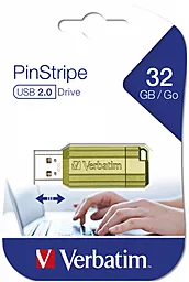 Флешка Verbatim PinStripe 32GB USB 2.0 Euc (49958) Green - миниатюра 4