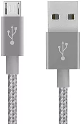 USB Кабель Belkin Mixit Metallic 12W 1.8M micro USB Cable Grey (F2CU021bt06GYTM)