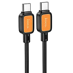 Кабель Hoco X108 Benefit USB Type-C - Type-C 60w 3a 1м PD cable Black - фото Кабель Hoco X108 Benefit USB Type-C - Type-C 60w 3a 1м PD cable Black