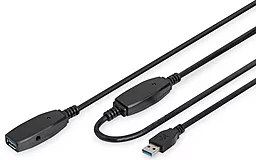 Шлейф (Кабель) Digitus Active USB 3.0 AM/AF 10м чорний (DA-73105) - фото Шлейф (Кабель) Digitus Active USB 3.0 AM/AF 10м чорний (DA-73105)