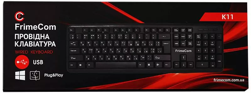 Клавіатура FrimeCom K11 USB Black - фото 2