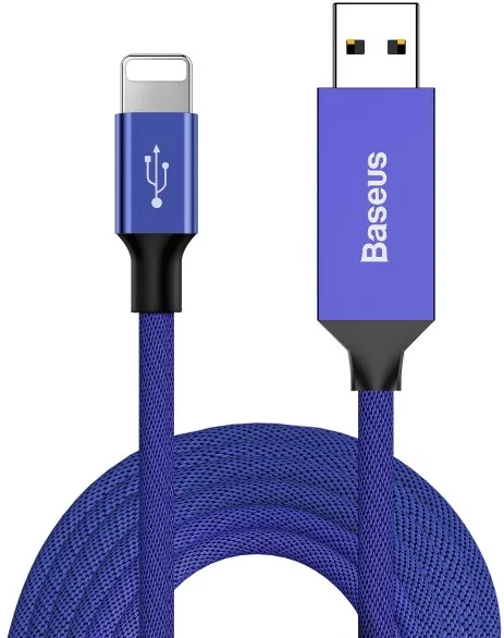 Кабель Baseus USB-A - Lightning 10w 5м cable Blue (CALYW-M03) - фото 1