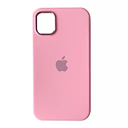 Чехол Silicone Case Full Camera Square Metal Frame for Apple iPhone 11 Pink