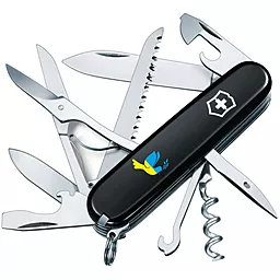 Мультитул Victorinox Huntsman Ukraine (1.3713.3_T1036u) Black Голубь мира сине-желтый - фото Мультитул Victorinox Huntsman Ukraine (1.3713.3_T1036u) Black Голубь мира сине-желтый