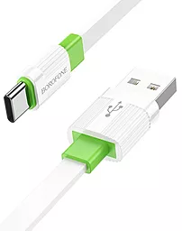 Кабель Borofone BX89 Union USB-A - Type-C 15w 3a 1м cable White/Green - миниатюра 3