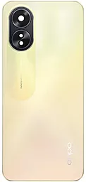 Задняя крышка корпуса Oppo A38 со стеклом камеры, Original Glowing Gold - фото Задняя крышка корпуса Oppo A38 со стеклом камеры, Original Glowing Gold