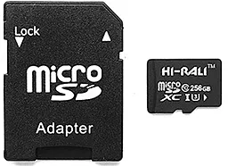 Карта пам'яті Hi-Rali MicroSDXC 256GB UHS-I U3 Class 10 + SD-adapter (HI-256GBSD10U3-01)