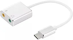 Кабель (шлейф) EasyLife Adapter USB-C To Sound Card серебристый - фото Кабель (шлейф) EasyLife Adapter USB-C To Sound Card серебристый