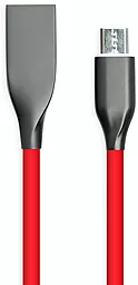 Кабель PowerPlant USB-A - micro USB 12w 2.4a 1м cable Red (CA911363) - фото Кабель PowerPlant USB-A - micro USB 12w 2.4a 1м cable Red (CA911363)