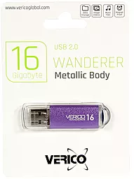 Флешка Verico Wanderer 16Gb (1UDOV-M4PEG3-NN) Purple - миниатюра 2
