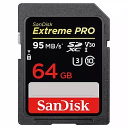 Карта памяти SanDisk SDXC 64GB Extreme Pro Class 10 UHS-I U3 V30 (SDSDXXG-064G-GN4IN)