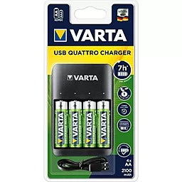 Зарядное устройство Varta Value USB Quattro Charger + 4шт AA 2100 mAh (57652101451)