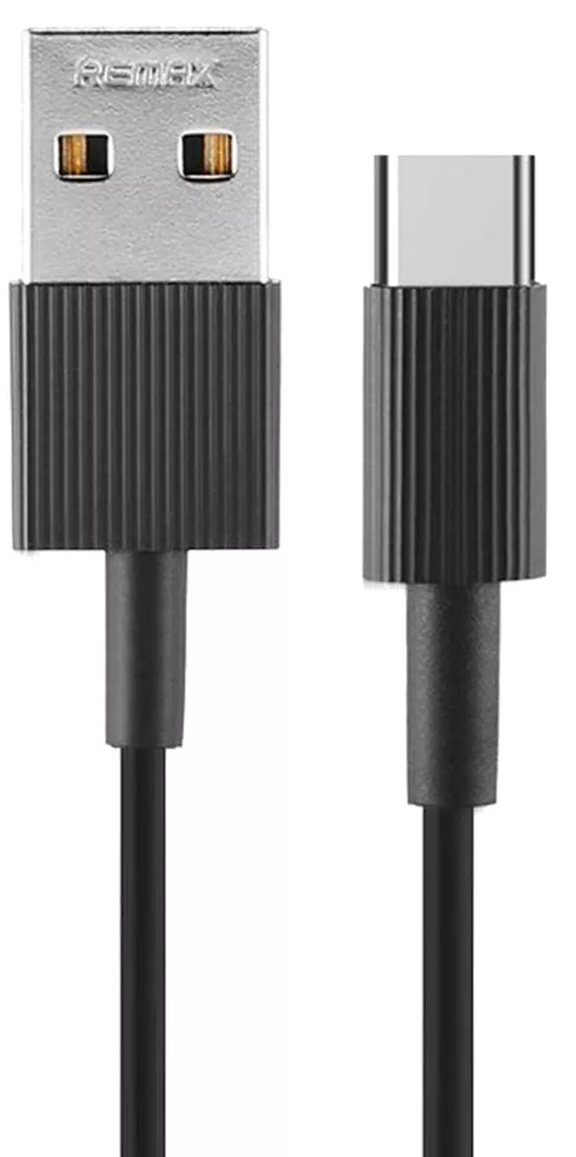 Кабель Remax Chaino USB-A - Type-C 12w 2.4a 1м cable Black (RC-120a) - фото 1