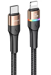 Кабель Usams US-SJ538 USB Type-C - Lightning 20w 3a 1.2м PD сable Gold - фото Кабель Usams US-SJ538 USB Type-C - Lightning 20w 3a 1.2м PD сable Gold