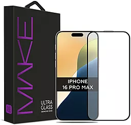 Захисне скло MAKE Ultra Glass для Apple iPhone 16 Pro Max (MGU-AI16PM) - фото Захисне скло MAKE Ultra Glass для Apple iPhone 16 Pro Max (MGU-AI16PM)