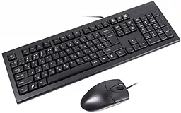 Комплект (клавиатура+мышка) A4Tech USB (KRS-8520D) Black - миниатюра 2