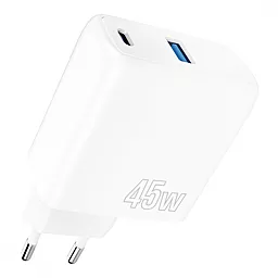 Мережевий зарядний пристрій Proove 45w PD USB-C/USB-A ports fast charger white (WCSP45110002) - фото Мережевий зарядний пристрій Proove 45w PD USB-C/USB-A ports fast charger white (WCSP45110002)