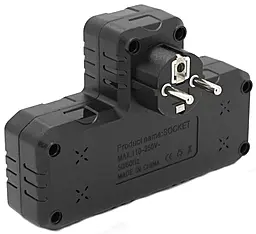 Сетевой фильтр (удлинитель) Voltronic F302-Black 2500w 10a 2 розетки 3xUSB-A с выключателем чёрный - фото Сетевой фильтр (удлинитель) Voltronic F302-Black 2500w 10a 2 розетки 3xUSB-A с выключателем чёрный
