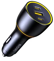 Сетевое зарядное устройство AOHI 170w GaN PD 2xUSB-C/USB-A ports fast charger yellow - фото Сетевое зарядное устройство AOHI 170w GaN PD 2xUSB-C/USB-A ports fast charger yellow