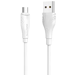 Кабель USB Borofone BX18 Optimal 3M micro USB Cable White
