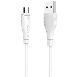Кабель Borofone BX18 USB-A - micro USB 12w 2.4a 3м cable White - фото Кабель Borofone BX18 USB-A - micro USB 12w 2.4a 3м cable White