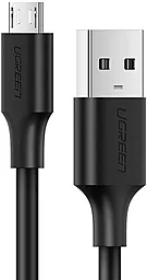 USB Кабель Ugreen Nickel Plating US289 12W 2.4A 3M micro-USB Cable Black (60827)